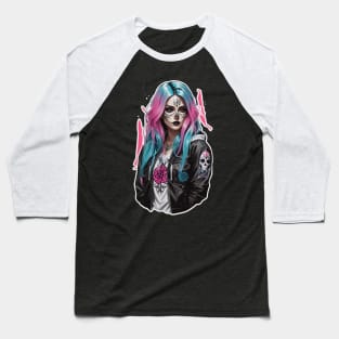 Punk Day of the Dead Girl! Baseball T-Shirt